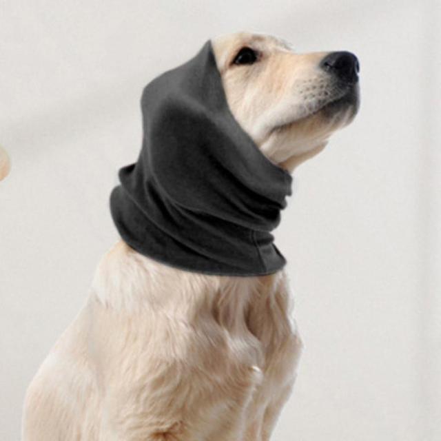 Dog Quiet Ear Covers For Ear Protection, Calming Ear Snood Muffs For Dogs/cats - Hood For Anxiety Relief/warm Black L on Productcaster.