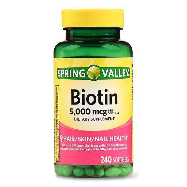 Spring valley biotin softgels, 5000 mcg, 240 count on Productcaster.