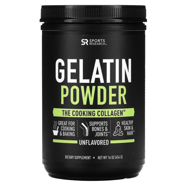 Sports Research, Gelatin Powder, Unflavored, 16 oz (454 g) on Productcaster.