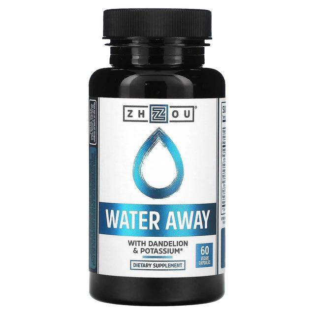 Zhou Nutrition, Water Away z mniszkiem lekarskim i potasem, 60 kapsułek wegetariańskich on Productcaster.