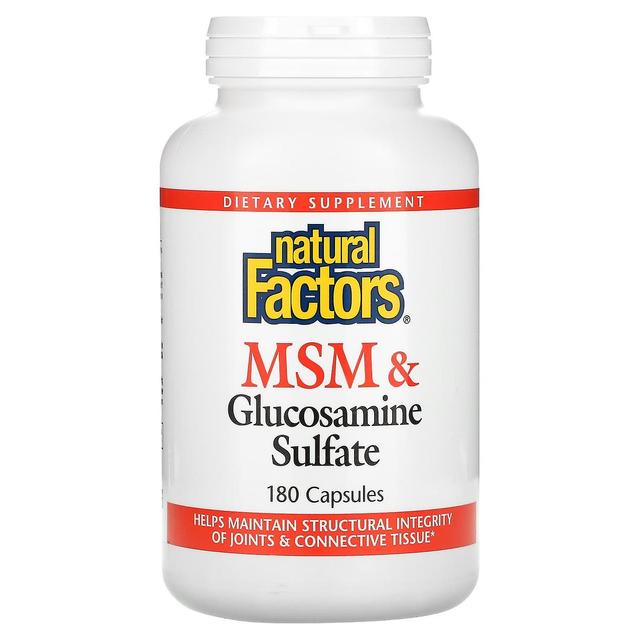 Natural Factors Natuurlijke factoren, MSM &Glucosaminesulfaat, 180 Capsules on Productcaster.