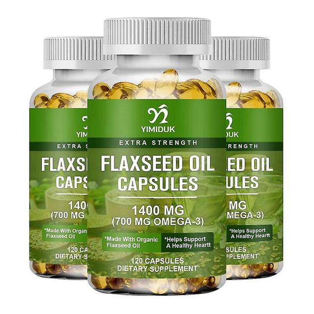 Visgaler Omega 3-6-9 Complex Capsules Flaxseed Oil For Cardiovascular And Brain Health Increased Immunity & Energy Healthy Skin & Eyes 3 Bottles 60... on Productcaster.