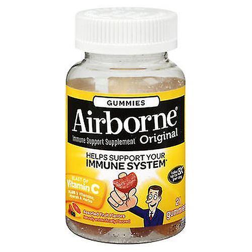 Airborne Gummies, Assorted Fruit Flavors 21 Each (Pack of 2) on Productcaster.