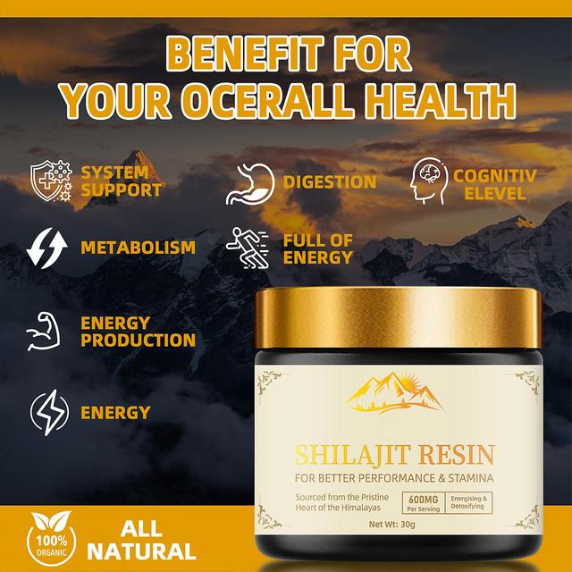 Shilajit Suplemento orgánico del Himalaya con pureza, alta potencia de dosificación para energía, inmunidad de fuerza para hombres y mujeres 1pc-30g on Productcaster.