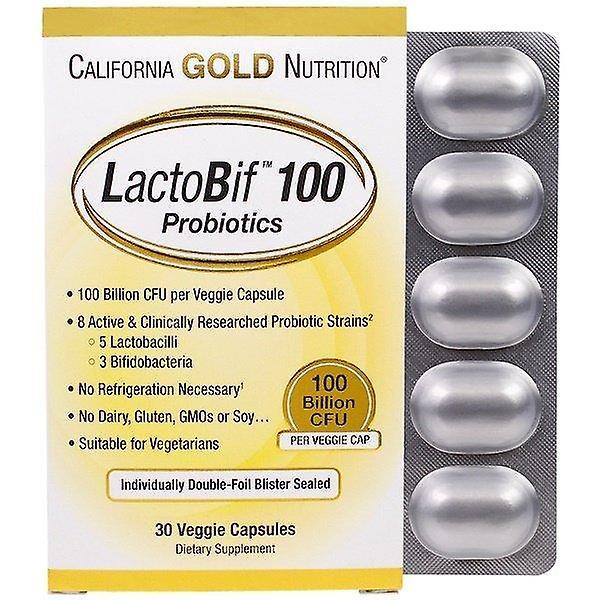 California Gold Nutrition, LactoBif probiotici, 100 miliardi CFU, 30 capsule vegetali on Productcaster.