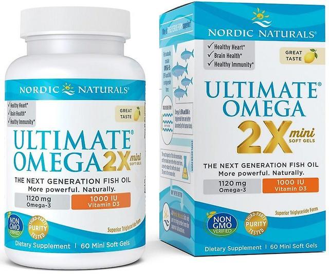 Nordic Naturals Ultimate Omega 3 2X Mini with Vitamin D3 60 Cont 100 gr on Productcaster.