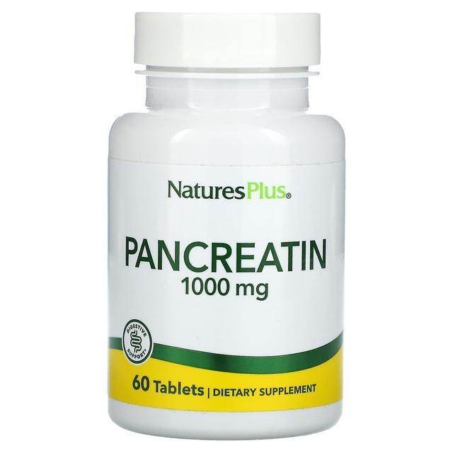 Nature's Plus NaturesPlus, Pancreatin, 1,000 mg, 60 tabletter on Productcaster.