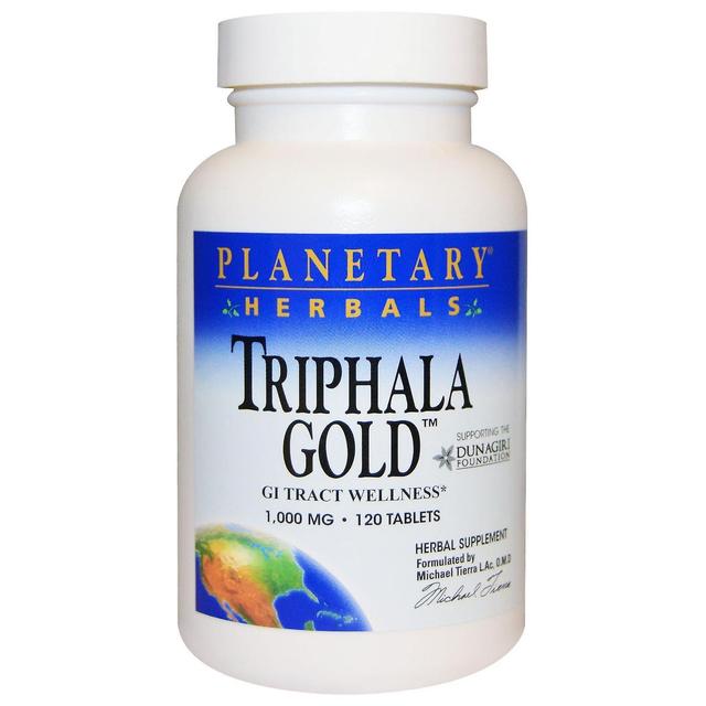 Planetary Herbals Planetariske urter, Triphala Guld, GI-kanal Wellness, 1,000 mg, 120 tabletter on Productcaster.