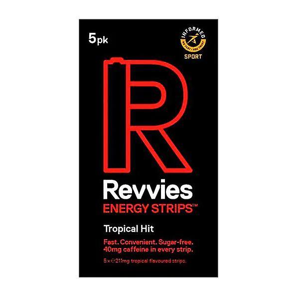 Revvies Energy Strips 40mg Tropical Hit - 5 Strips - Pack of 12 on Productcaster.