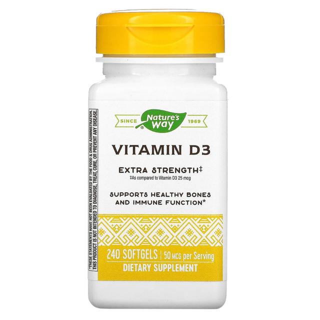 Nature's Way, Vitamin D3, 50 mcg, 240 Softgels on Productcaster.