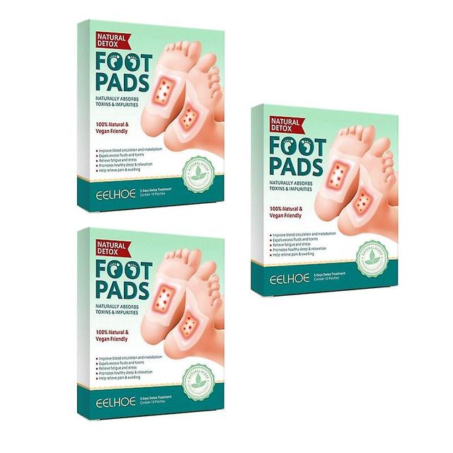 3x 10pcs Detox Foot Patches Pads Body Toxins Feet Slimming Deep Cleansing on Productcaster.