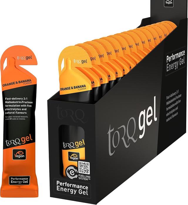 Torq Energy Gel Ingredientes Naturais Veganos Sem Glúten Impulsionador de Desempenho - Caixa de 15 Laranja & Banana on Productcaster.