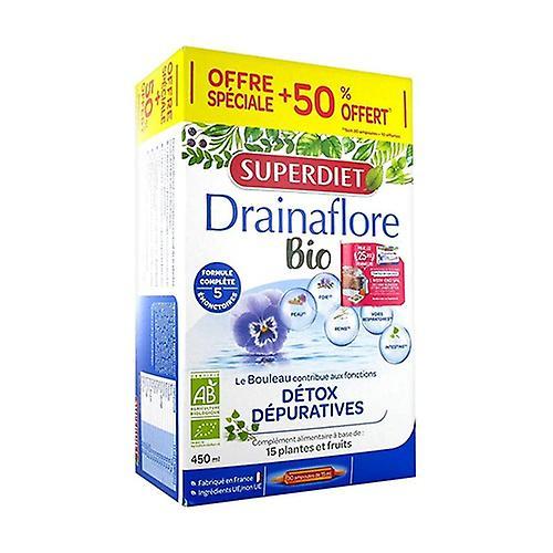 Super Diet Drainaflore BIO + 50% free 30 ampoules of 15ml on Productcaster.