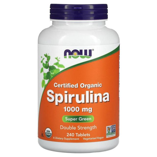 NOW Foods, Certified Organic Spirulina, 1,000 mg, 240 Tablets on Productcaster.