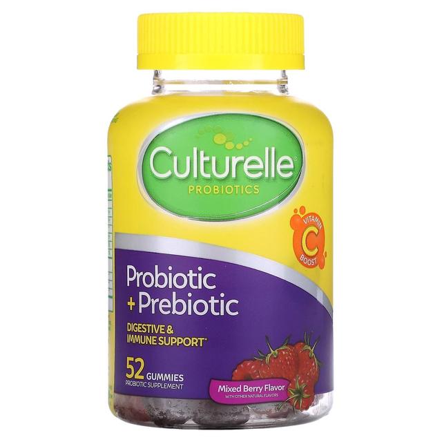 Culturelle, Probiotic + Prebiotic Gummies, Mixed Berry, 52 Gummies on Productcaster.