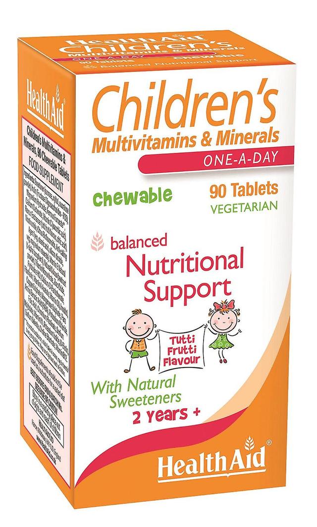 Health aid children's multivitamins & minerals tutti fruity flavour 90's on Productcaster.