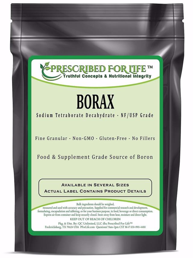 Prescribed For Life Borax - Pure USP-NF Grade Sodium Borate 10 mol Mineral Fine Powder 70-200 Mesh 1 kg (2.2 lb) on Productcaster.