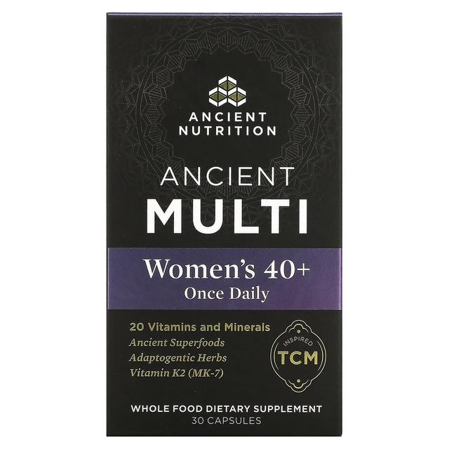 Dr. Axe / Ancient Nutrition, Ancient Multi, Women's 40+ Once Daily, 30 Capsules on Productcaster.