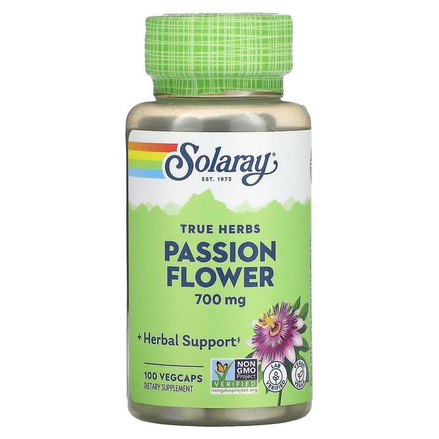 Solaray, True Herbs, Passion Flower, 350 mg, 100 VegCaps on Productcaster.