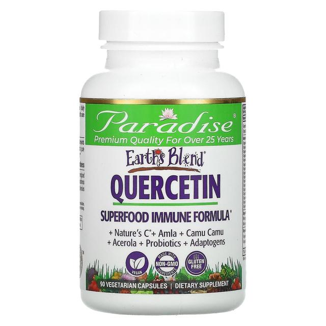 Paradise Herbs, Earth's Blend, Quercetin, Superfood Immune Formula, 90 Vegetarian Capsules on Productcaster.