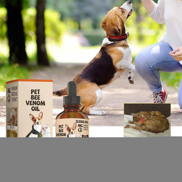 Frusde Pet Bee Venom Oil, Bee Venom Joint & Bone Therapy For Dogs Katte, Pet Bee Venom Joint og epilepsi behandling olie, bidrage med at reducere h... on Productcaster.