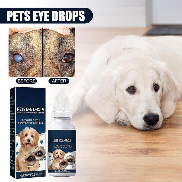 Cataract Drops For Pets, Therapeutic Eye Lubricating Drop For Dog & Cats, Improve Vision Clarity, Health & Dryness, Pink Relief In Animals 3pcs on Productcaster.