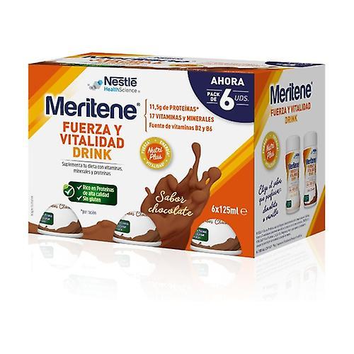 Meritene strength and vitality Drink chocolate 6 units of 125ml on Productcaster.