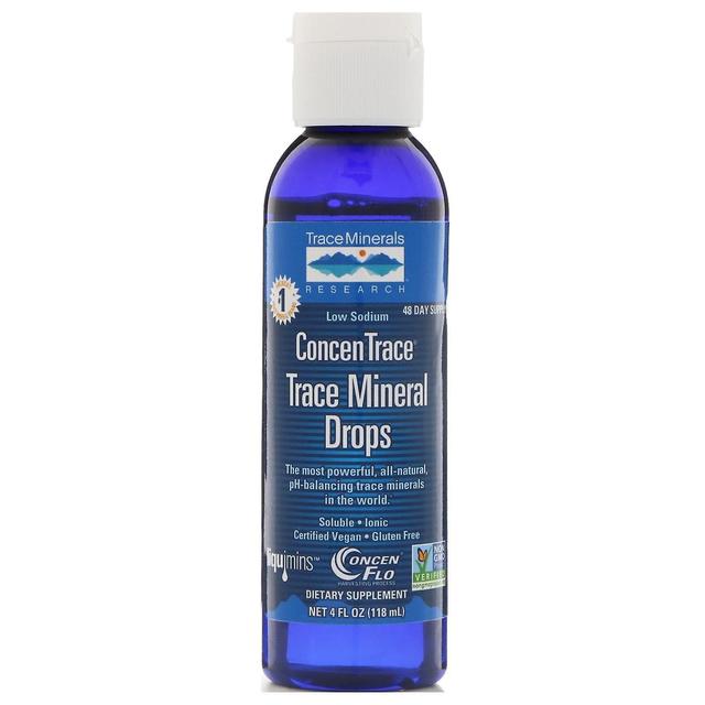 Trace Minerals Research, ConcenTrace, Trace Mineral Drops, 4 fl oz (118 ml) on Productcaster.