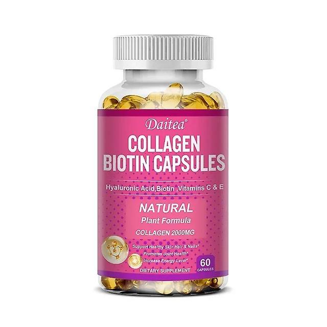 Sofirn Collagen Biotin Supplement, Hyaluronic Acid, Vitamin C, E-Hair, Skin, Nails and Energy, Vegan Capsules 60 count-1bottle on Productcaster.