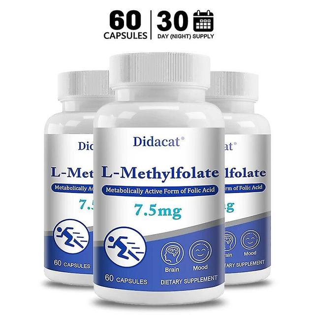 Venalisa L-methylfolate 7mg, High Potency, Used for Mood, Cognition, Immunity, Neurological Health, and Improving Sleep Quality 60 count-3 bottle on Productcaster.