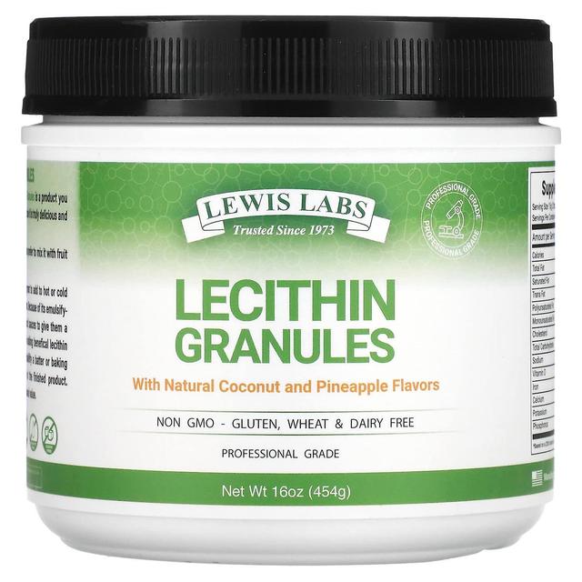 Lewis Labs, Grânulos de lecitina, Coco natural e abacaxi, 16 oz (454 g) on Productcaster.