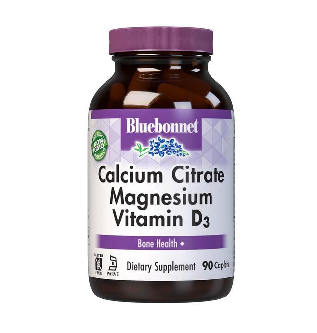 Bluebonnet Calcium Citrate, Magnesium & Vitamin D3 90 Caplets on Productcaster.