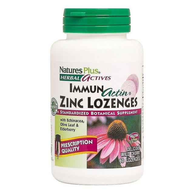 Nature's Plus Herbal Actives Immunactin sinkki-lozenges 60 (7447) on Productcaster.