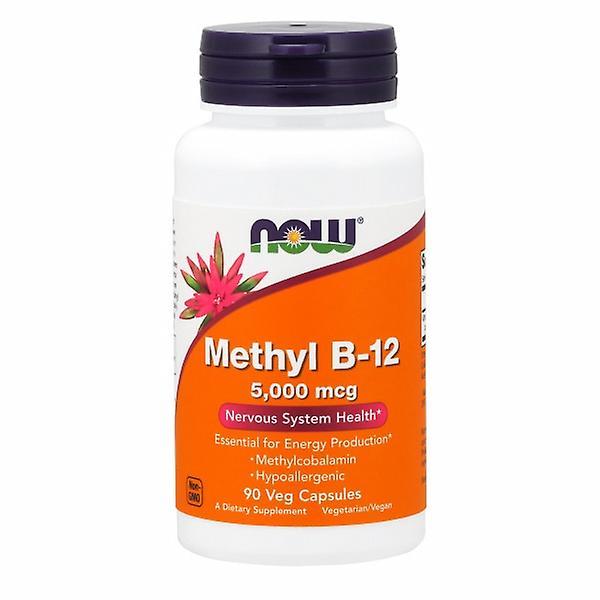 NOW Foods Nu livsmedel Metyl B-12, 5000 mcg, 90 Veg Caps (Förpackning med 4) on Productcaster.