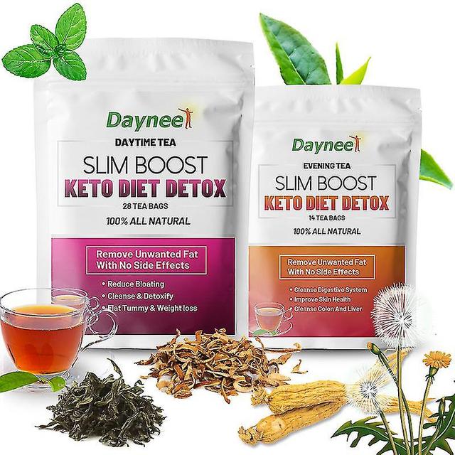 Keto Detox Tea Slim Boost ranný a večerný čaj 14 dní 28 dní Čaj na spaľovanie tukov - A on Productcaster.