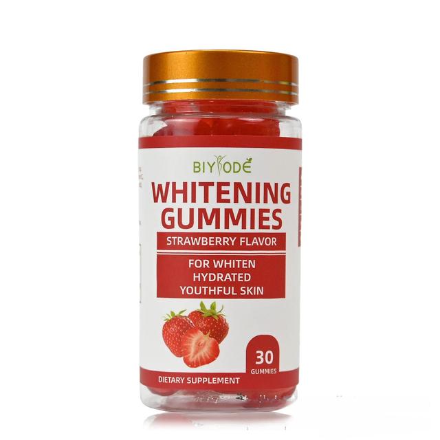 Żelki wybielające z glutationem, VitaminC Complex Vegan Gummies, aromat truskawkowy, przeciwstarzeniowy i rozjaśniający skórę 30pcs-2bottle on Productcaster.