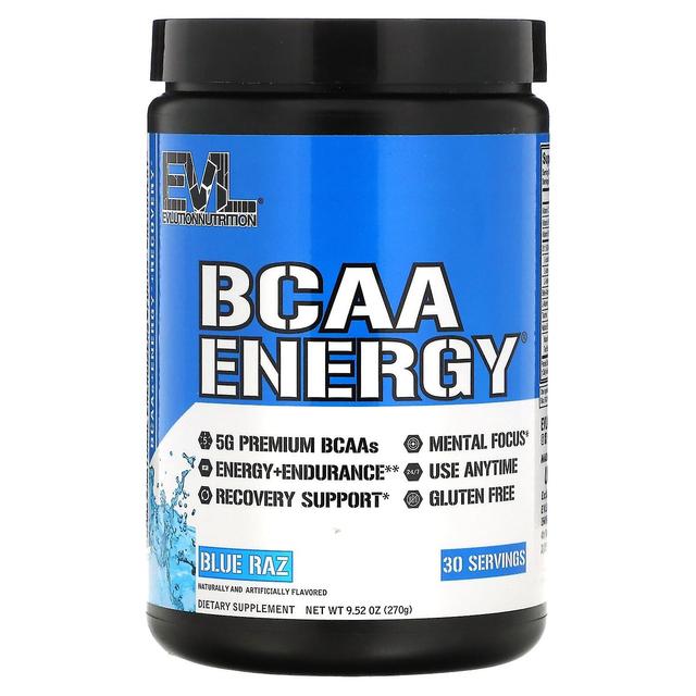 Evlution Nutrition EVLution Näring, BCAA ENERGY, Blå Raz, 9.52 oz (270 g) on Productcaster.