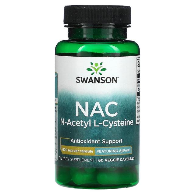 Swanson, NAC, N-Acetyl L-Cysteine, 600 mg, 60 Veggie Capsules on Productcaster.