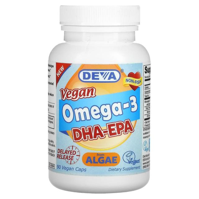 Deva, Vegan Omega-3 DHA-EPA, Lançamento Atrasado, 90 Vegan Caps on Productcaster.