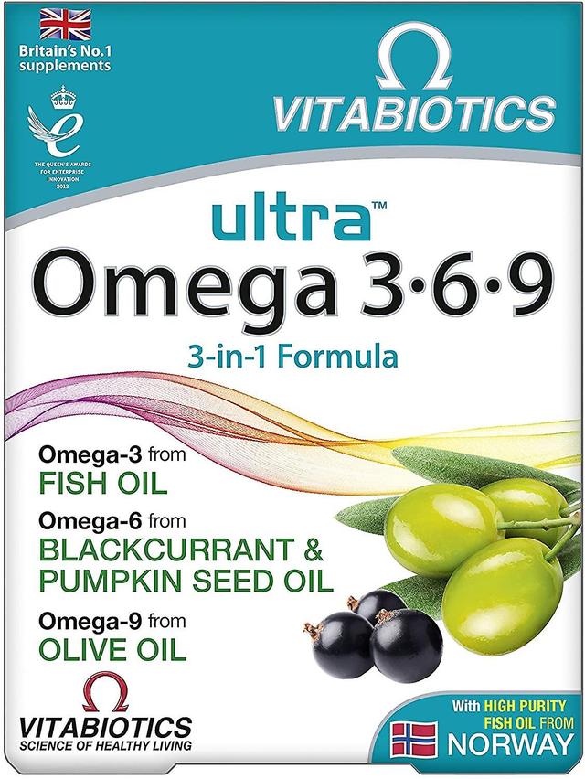 Vitabiotics Vitabiotiká Ultra Omega 3-6-9 Vzorec 3 v 1 - 60 Kapsuly on Productcaster.