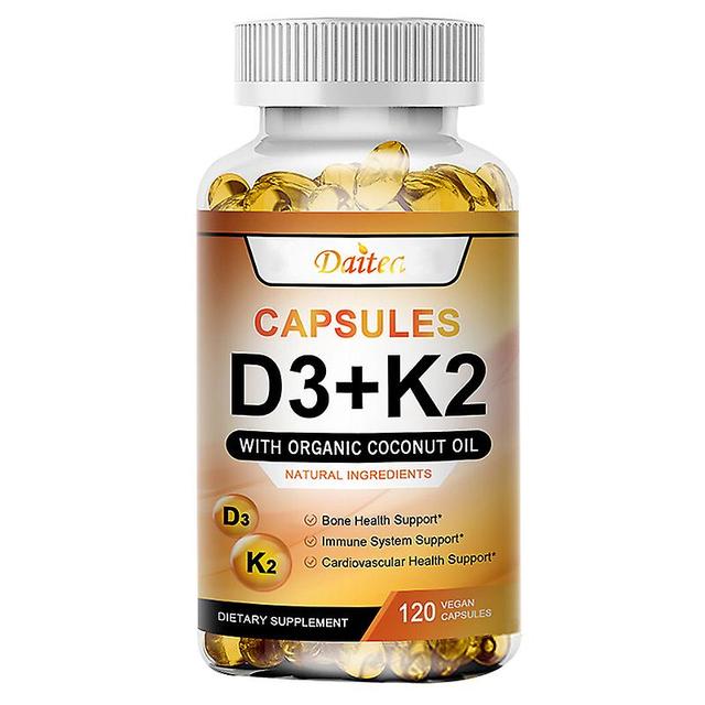 Vitamínové kapsuly Vorallme D3k2 podporujú zdravé kosti a zuby, podporujú vstrebávanie vápnika a podporujú zdravie srdca. 120 count-1 bottle on Productcaster.