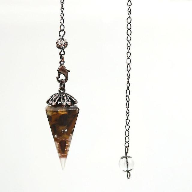 Crystal Aquamarine Energy Pendulum For Divination Tiger eye on Productcaster.