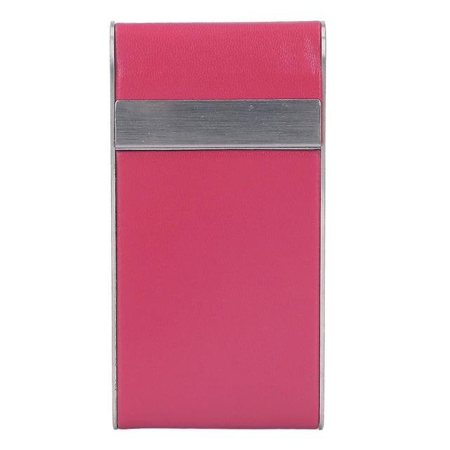 Stainless Steel Cigarette Case Holds 20 Count Slim Cigarettes Magnetic Flip Cover Cigarette Holder Case for Men Women Rose Red on Productcaster.