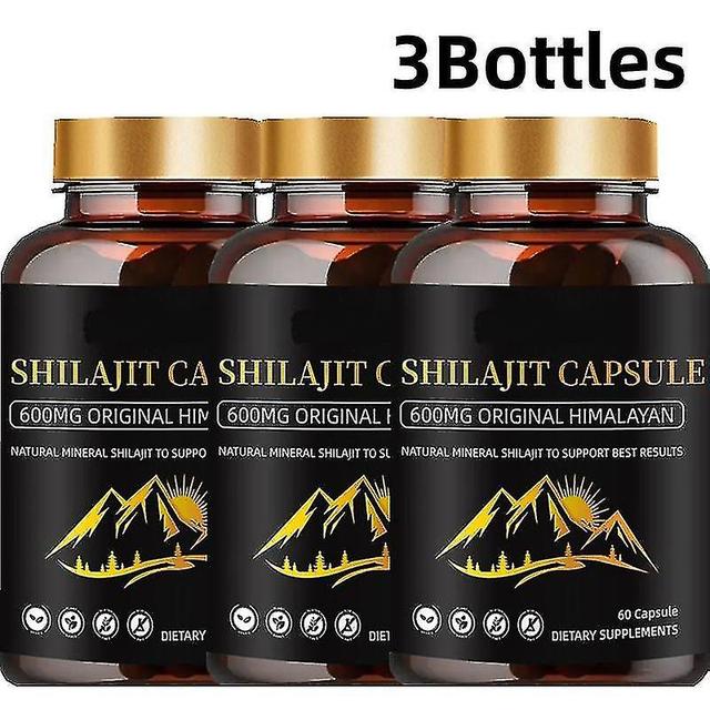 3bottle Estratto Himalayano Shilajit Acido Fulvico Naturale 60 Capsule Shilajit Aumento on Productcaster.