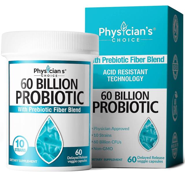 Probiotics 60 Billion Cfu - Women Men 2 Month Supply Natural Shelf Stable Probiotic Supplement W/ Organic Prebiotic, Acidophilus Probiotic 60 Ct on Productcaster.