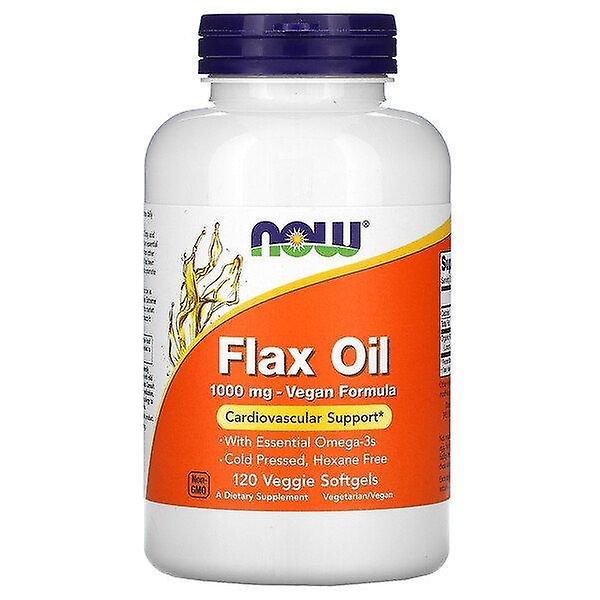 Now Foods, Flax Oil, 1,000 mg, 120 Veggie Softgels on Productcaster.