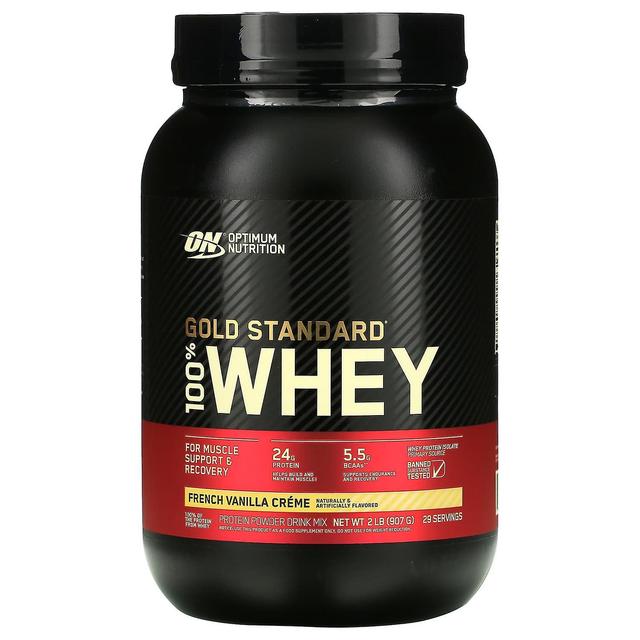 Optimum Nutrition Optimal näring, Gold Standard 100% vassle, fransk vaniljcrème, 2 lb (907 g) on Productcaster.