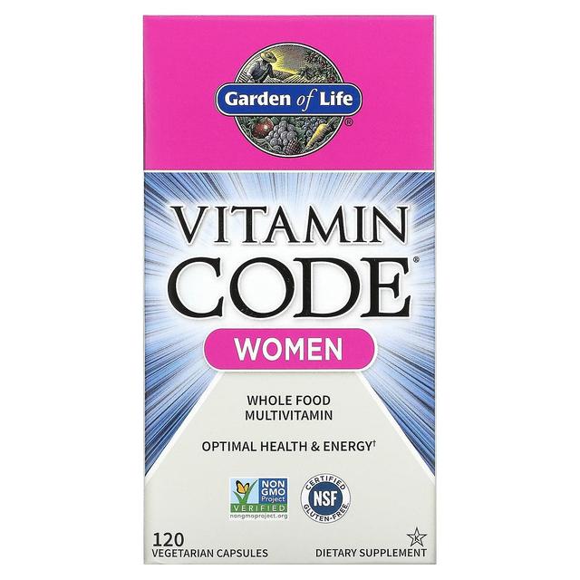 Garden of Life, Vitamin Code, Whole Food Multivitamin for Women, 120 Vegetarian Capsules on Productcaster.