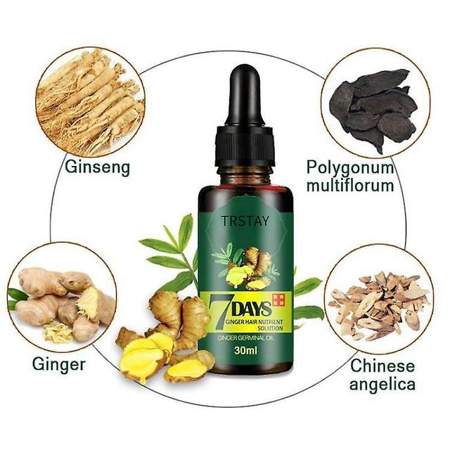 Ginger Root Hair Nutrient Solution Hair Growth Essential Oil Anti-hair Loss Ginger Ginseng Essential Oil 5 15 30 50 Ml 5ml on Productcaster.