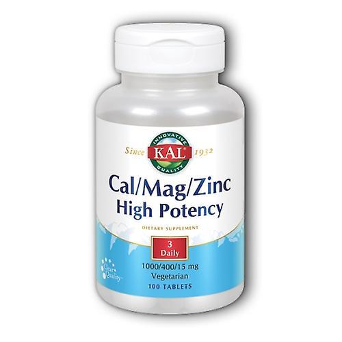 Kal Cal/Mag/Zink Hoge Potentie, 100 Tabs (Pack van 1) on Productcaster.